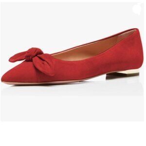 YDN Red Bow Pointed Toe Heels